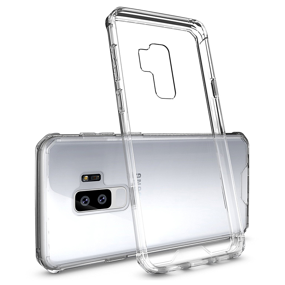 Hybrid Acrylic Tough Shockproof Case for Samsung Galaxy S9+ (Clear) Frame